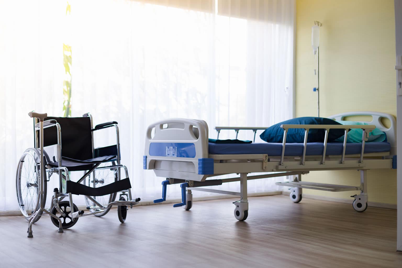 Cleaning nursing home bedrooms