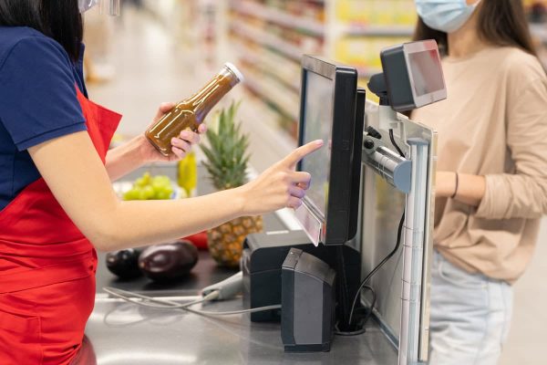 Desinfecció caixa supermercats