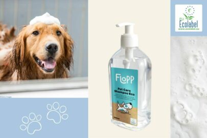 champú para animales de compañía con etiqueta ecológica europea