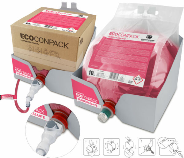 sistema con envase ecológico