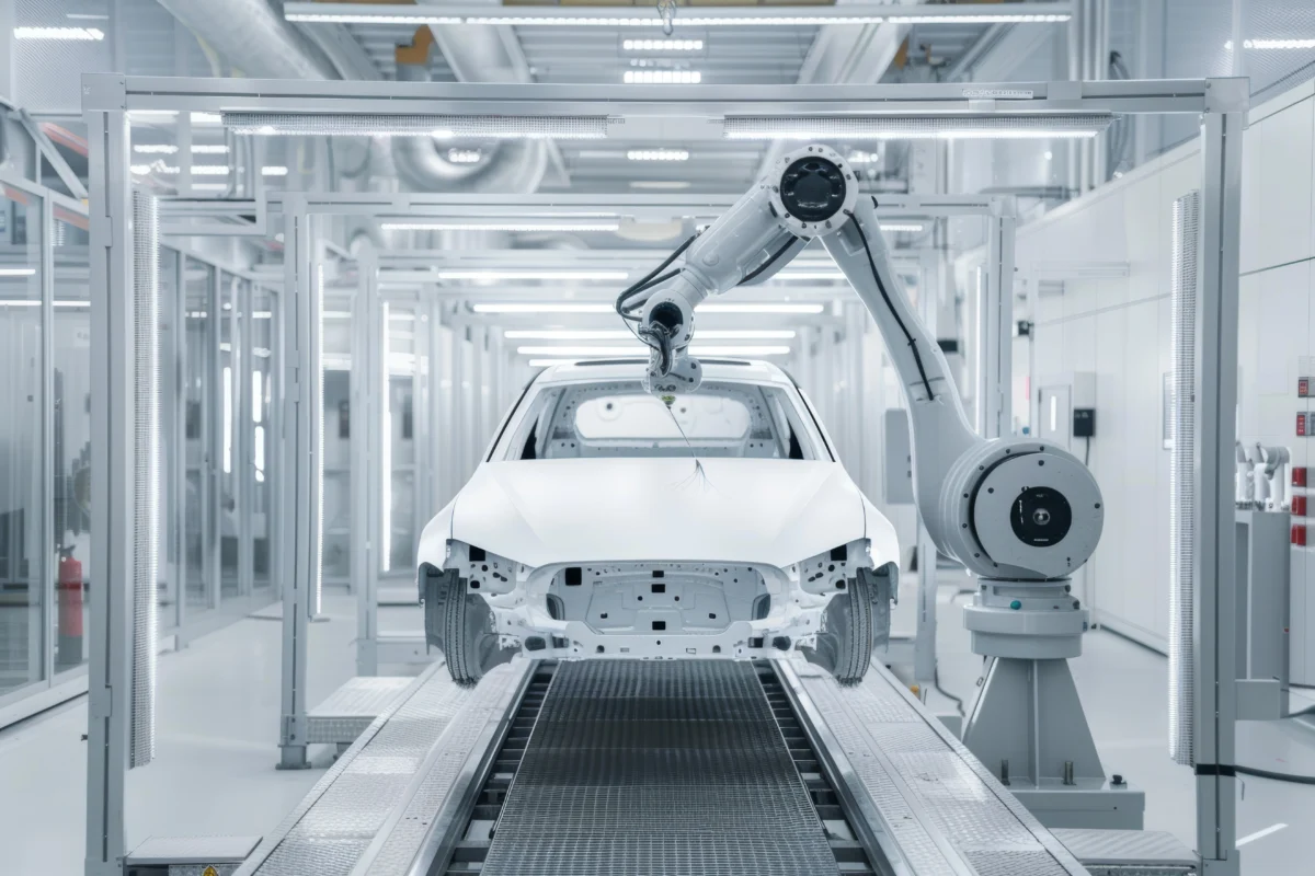 Línea industrial automatizada para el tratamiento de superficies metálicas antes del pintado